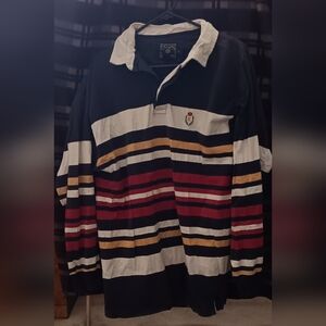 Chaps Ralph Lauren 90s Striped Collared Long Sleeve